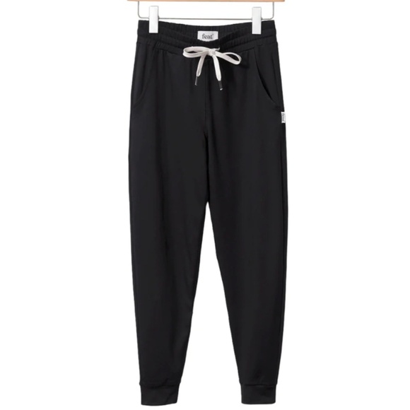 Feat Woman's Roam High Waisted Loose Fit Jogger Pants Black Size 1 - Picture 2 of 9